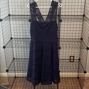 Anthropologie Moulinette Soeurs Navy Lace Dress